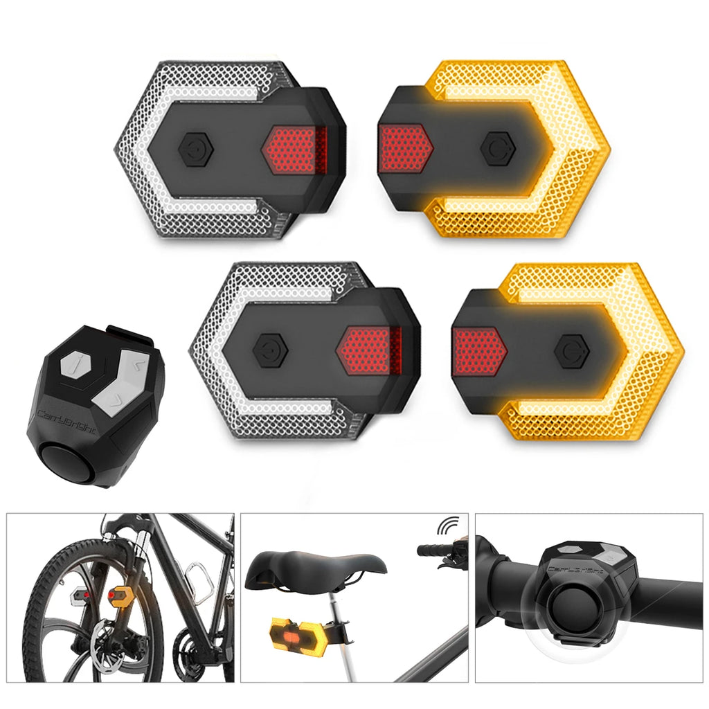 Cycling Bike Turn Signal Light Electronic Bell Horn LED Bicycle