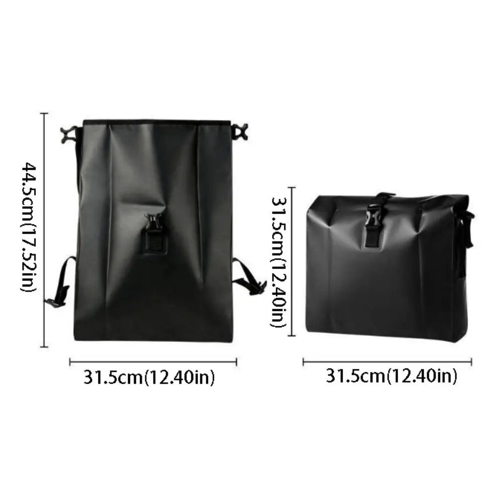 Water Resistant PVC Bike Pannier Bag Large Capacity Portable Design Zpaxo
