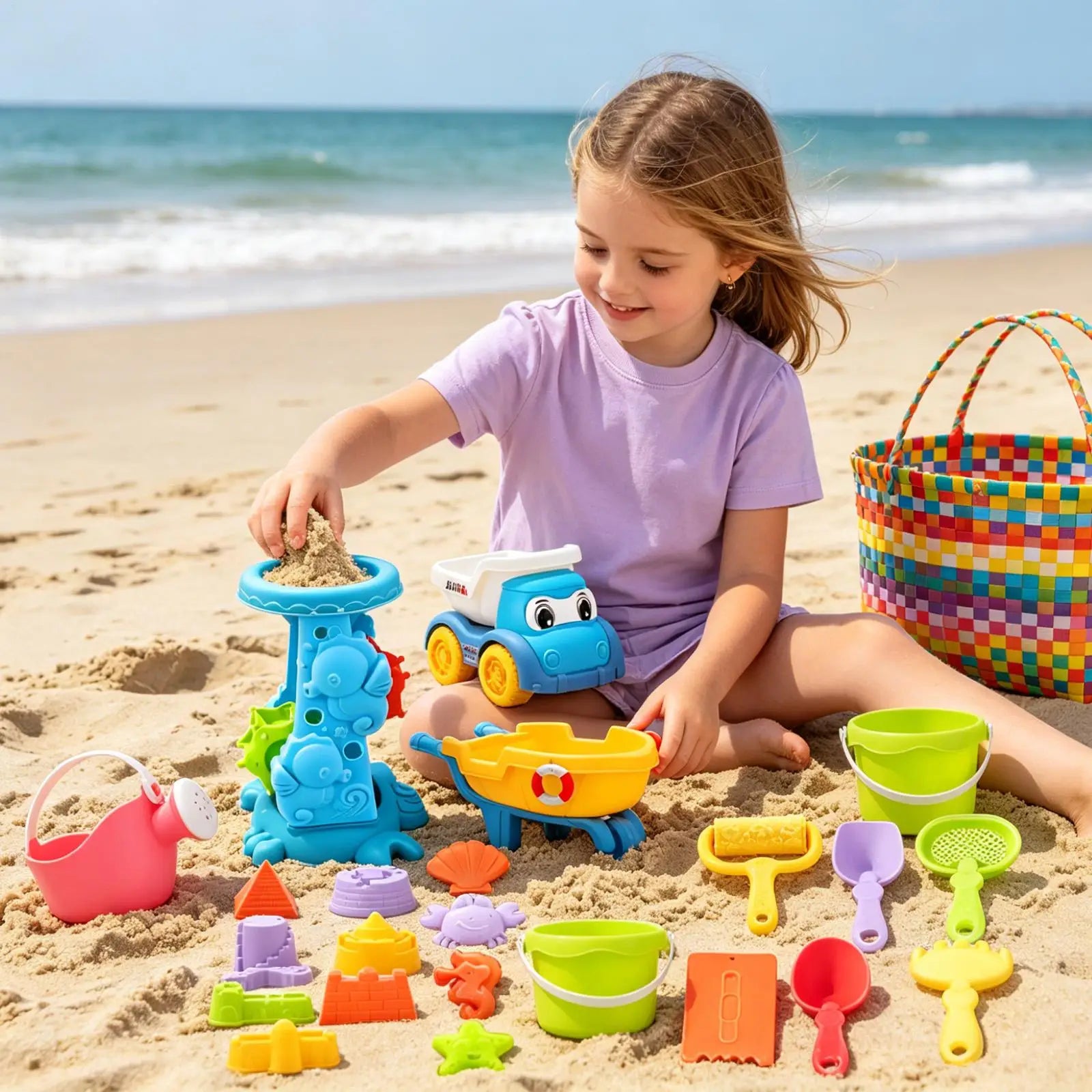 Sand Toys 30-pieces Fun Digging Exploration Building Tool Beach Zpaxo