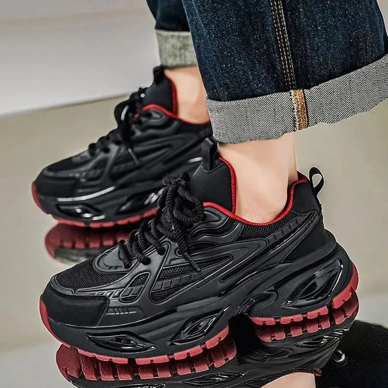 Men's Casual Sneakers Luxury Trainer Shoes Breathable Race Running