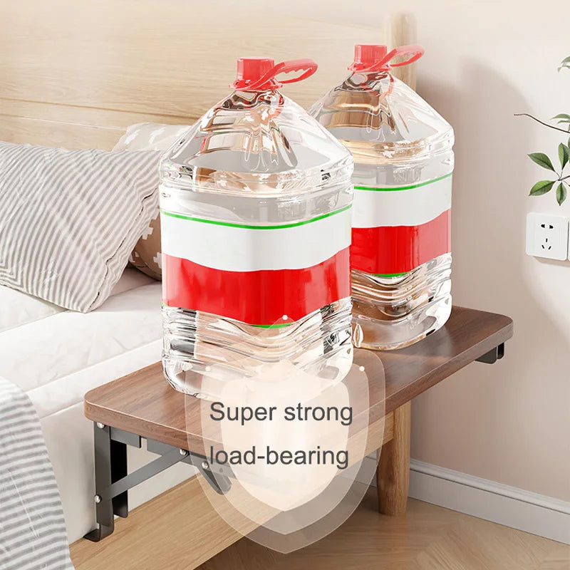 Foldable Collapsible Organizer Attachable Bedside Shelf Table Under