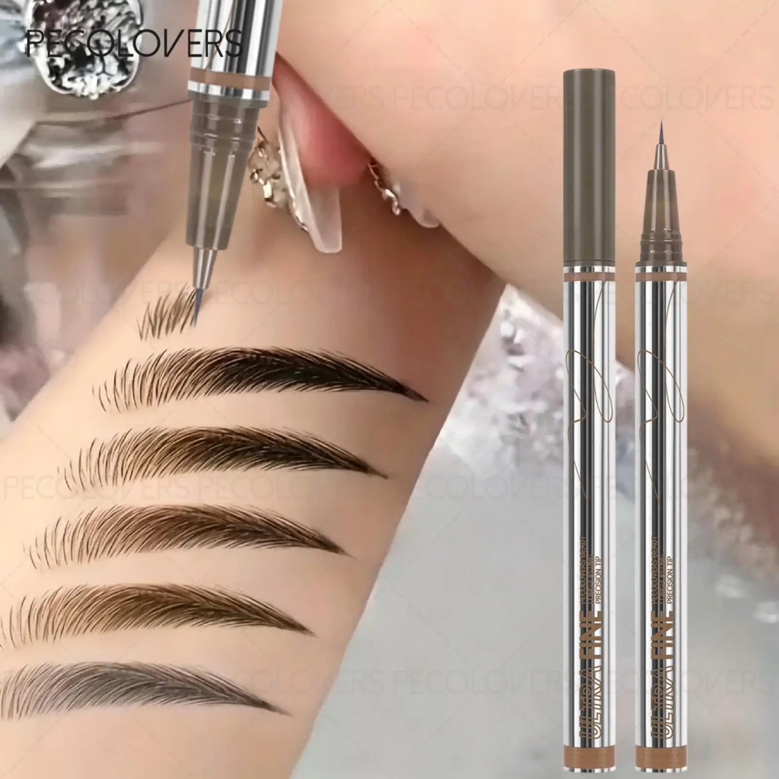 1PC Ultra-Fine Wild Brow Pencil, Simulates Realistic Hair Flow, with Distinct Hairs, Waterproof and Sweatproof, Smudge-proof Zpaxo