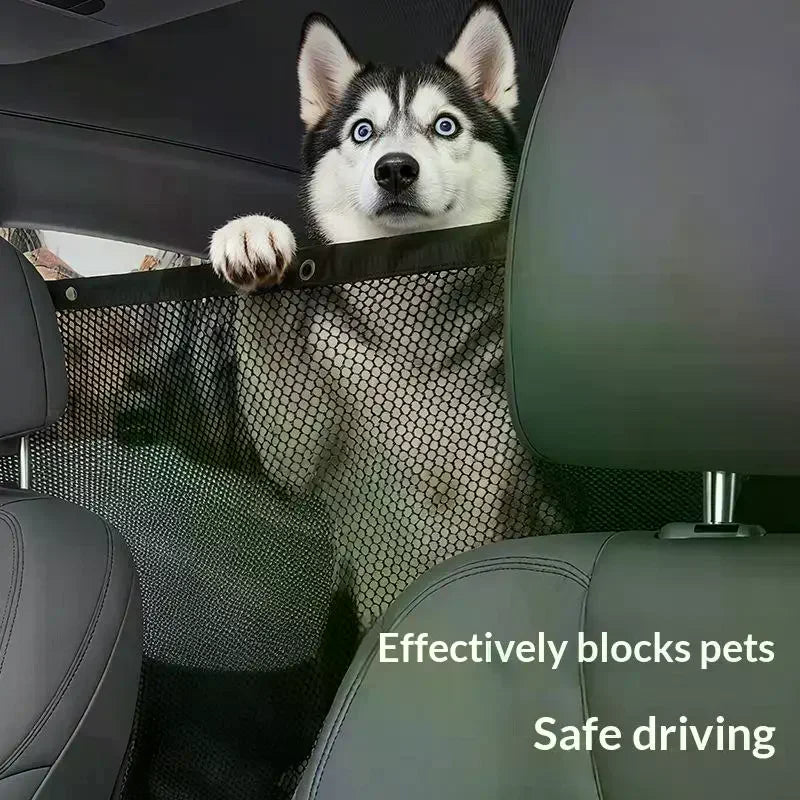 Car Pet Barrier Net – Universal Breathable Mesh Dog Safety Net