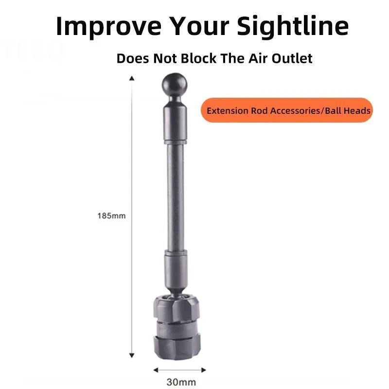 Dual Ball Head Extension Rod Accessories Car Phone Mount Adjustable