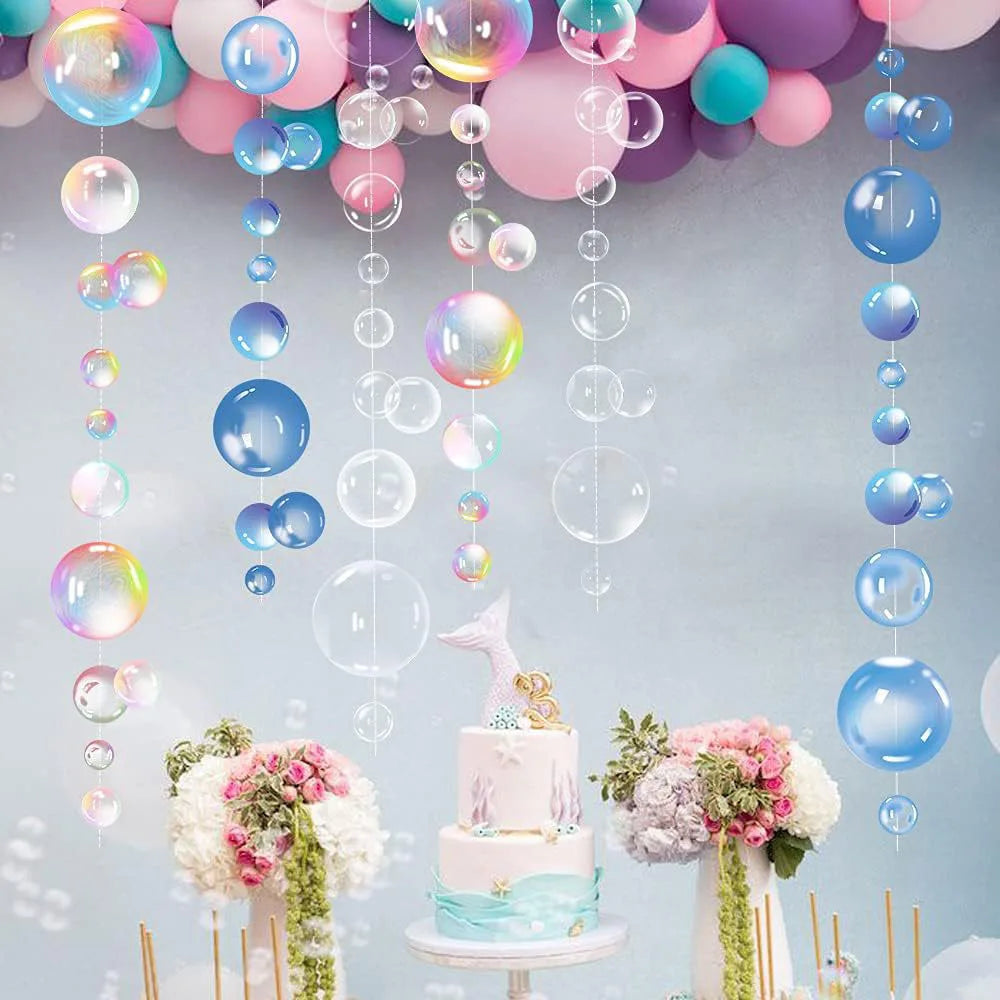 2M Colorful Bubble Garlands Ocean Themed Party Hanging Banner Under