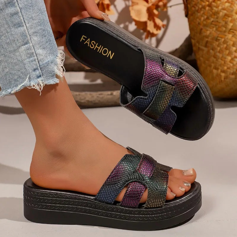 Slippers Women's Summer Slides Women Luxury Design Thick Soled Zpaxo color 39