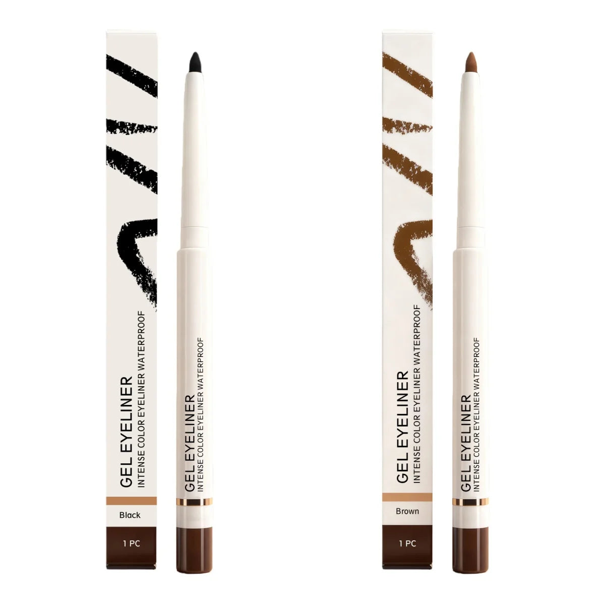 Waterproof Matte Eyeliner Pencil – Long-Lasting & Quick Dry Eyeliner Pencil Zpaxo Brown and Black