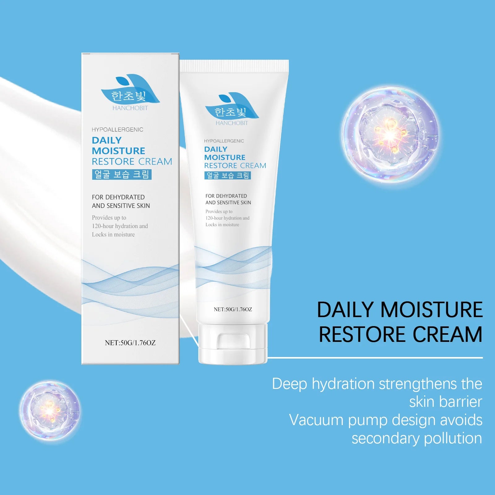Hanchobit Lightweight Facial Moisturizer Cream – Deep Hydration Facial Moisturizer Cream Zpaxo