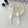 Elegant Bow Ribbon Hair Clip Women Fashion Solid Satin Trendy Bowknot