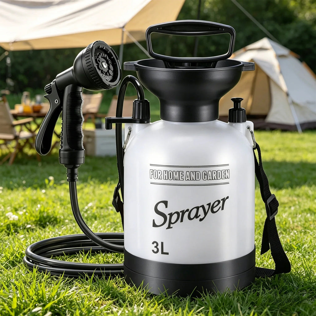 Camp Shower with 3 Meter Long Hose Portable Shower Multi-Functional Shower Pump for Hiking Traveling Garden Beach Pet Zpaxo