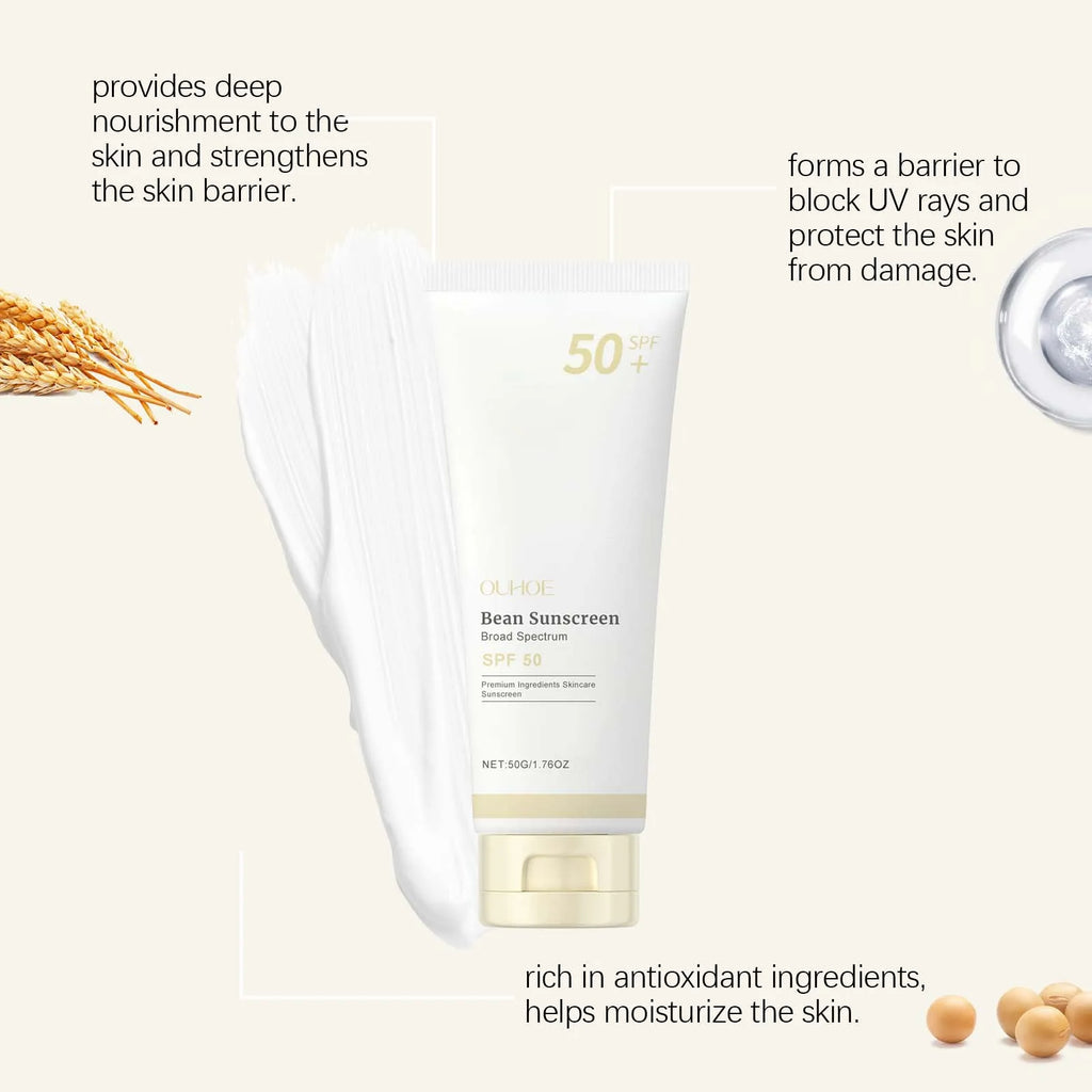 Ouhoe SPF 50+ Moisturizing Sunscreen UVA/UVB Broad Spectrum Moisturizing Sunscreen Zpaxo