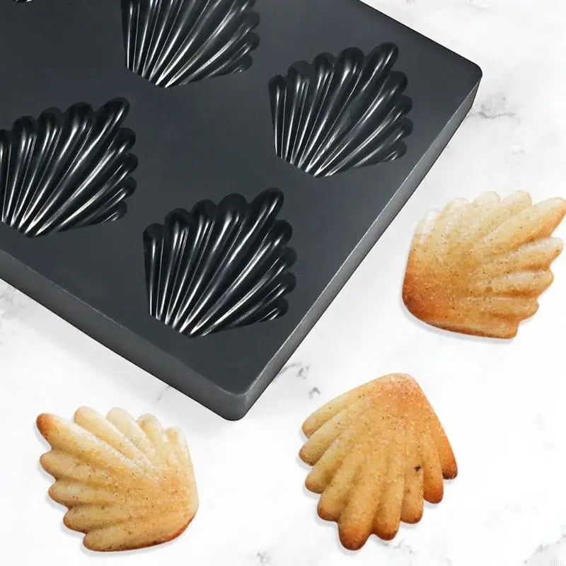 Easy Cleaning 10 Cavity Silicones Shell Molds For Homemade Madeleines Dessert Zpaxo