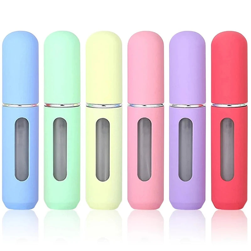6/3/1PCS Mini Refillable 5ML Perfume Bottle Candy Color Bottom Filling Press Type Portable Travel Cosmetic Liquid Spray Bottle Zpaxo