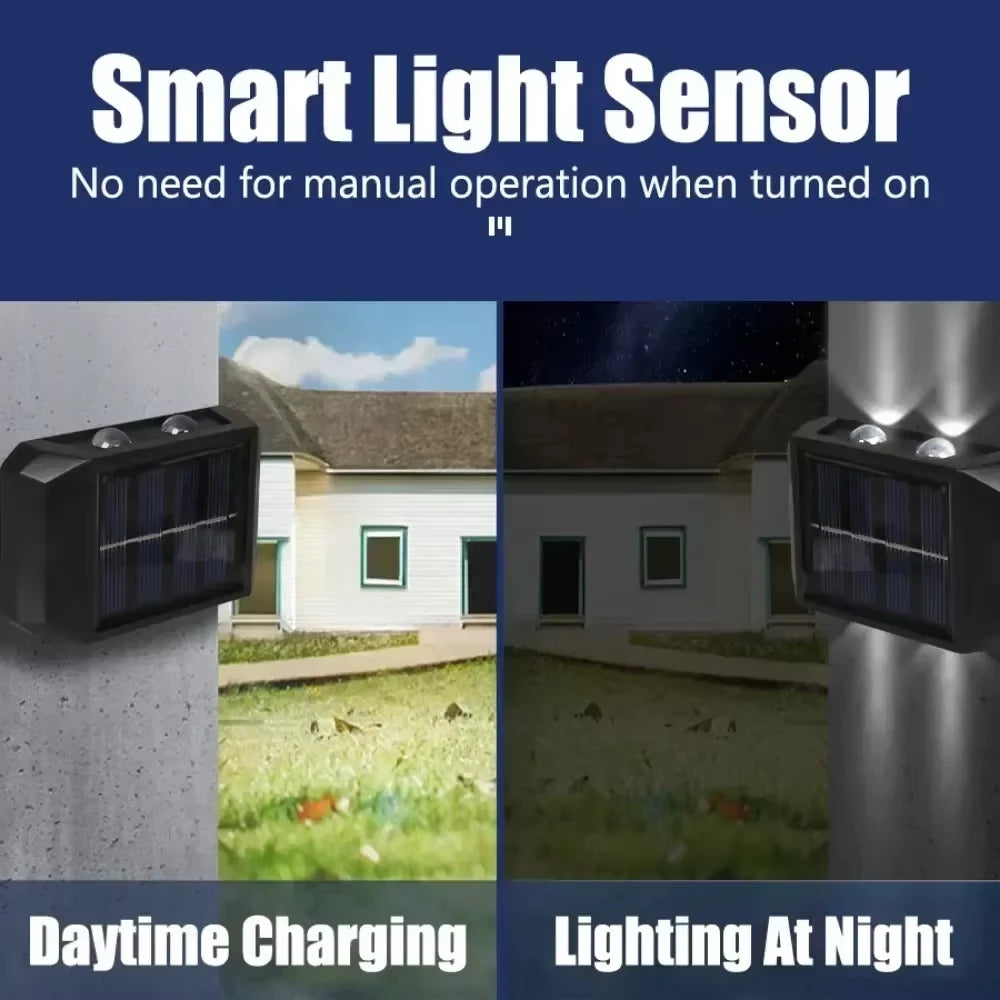 Solar Powered Lighting Waterproof Sensing Courtyard Light Automatic Zpaxo