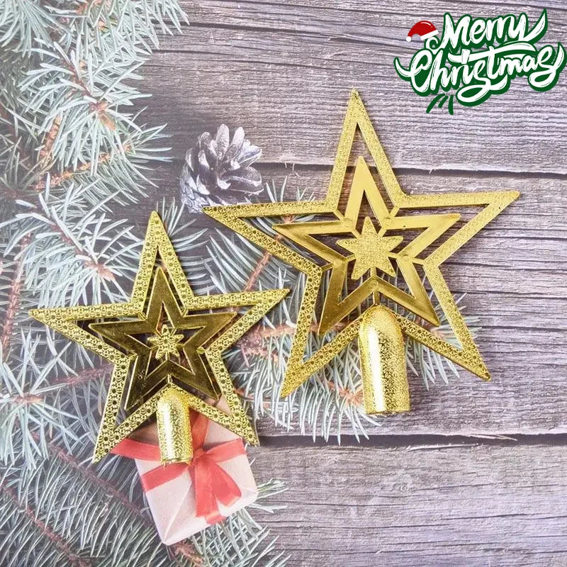 Glittering Five-point Star Topper Durable Plastic Christmas Tree