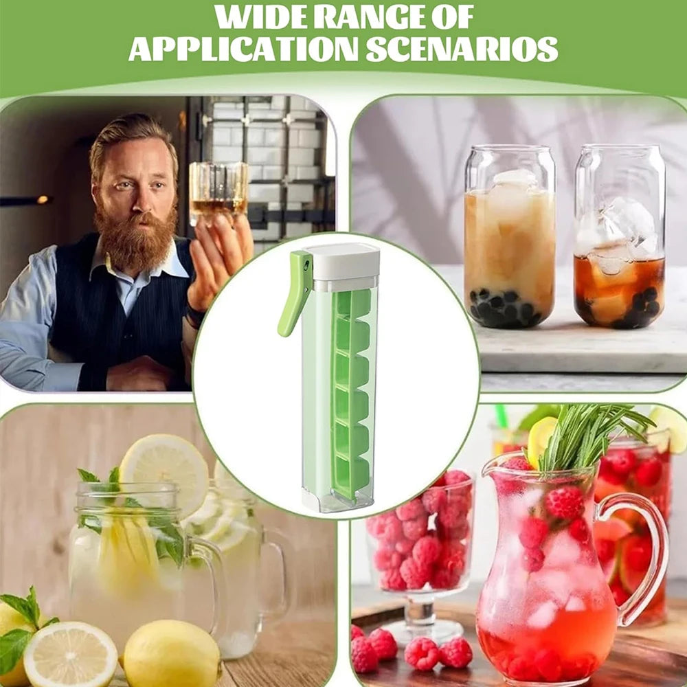 Ice Cube Mold with Hand Press Ice Maker 6-Grid Ice Cube Tray Cup Ice Tray for Refrigerator Ice Storage Zpaxo