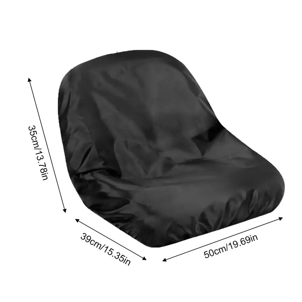 Tractor Seat Cover Rainproof Riding Lawn Mower Seat Covering Full Coverage Tractor Part Outdoor Protection for Yard Garden Field Zpaxo Black