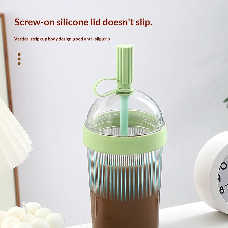 Hot Sale Smoking Coffee Cup, Portable Large Capacity Straw Cup, Outdoor Portable Straw Water Milk Tea Cup Zpaxo