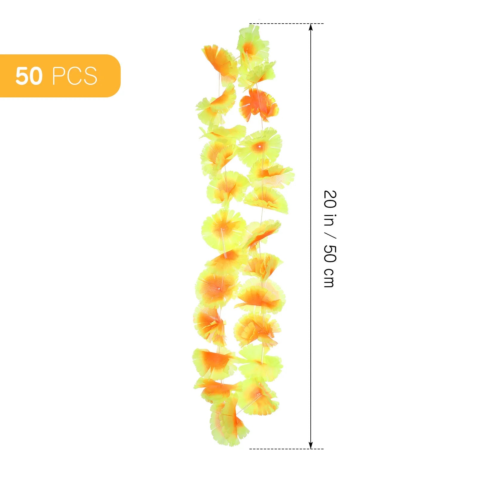 50Pcs Hawaiian Garland Tropical Artificial Flowers Garland Multicolor Festival Party Decor Wedding Photography Stage Performance Zpaxo