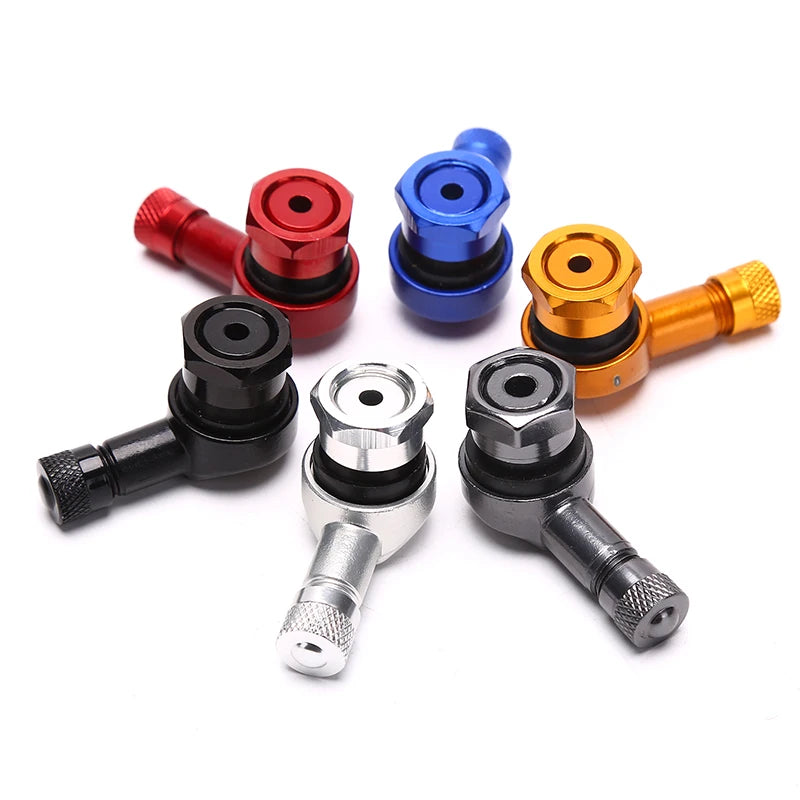 Aluminum Alloy Black Valve Motorcycle Rim 90 Degree Angle Wheel Tire