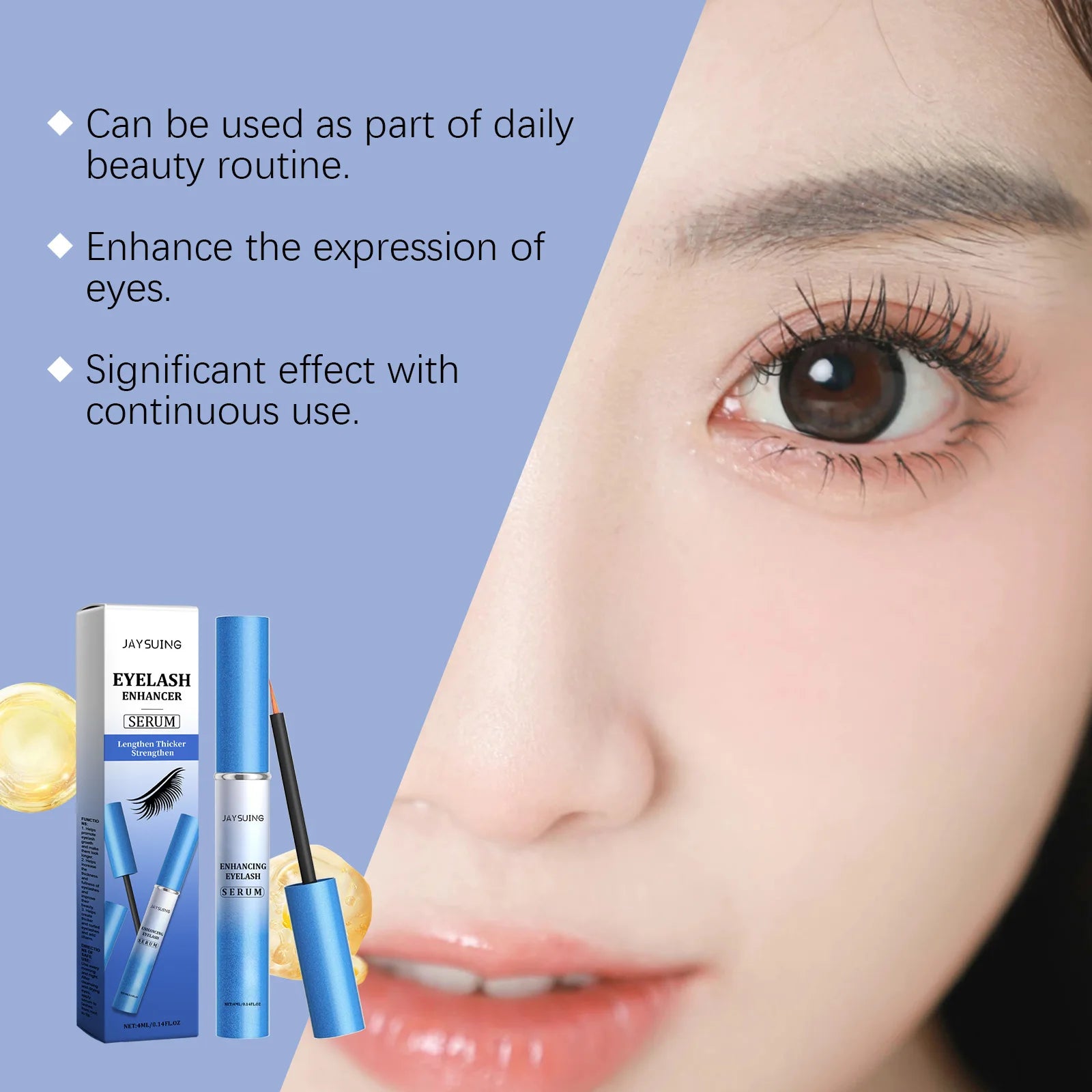 Eyelash Growth Serum – Lengthen & Thicken Lashes with Vitamin E Eyelash Growth Serum Zpaxo