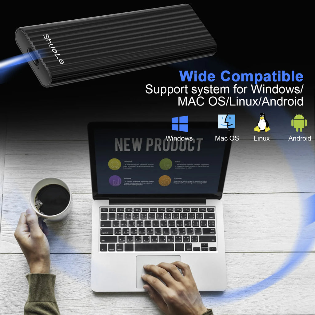 M.2 NVME PCIe SSD Case with USB Type C 10Gbps External Enclosure Hard Disk Box for PCI-E M2 SSD - SSD Holder Zpaxo