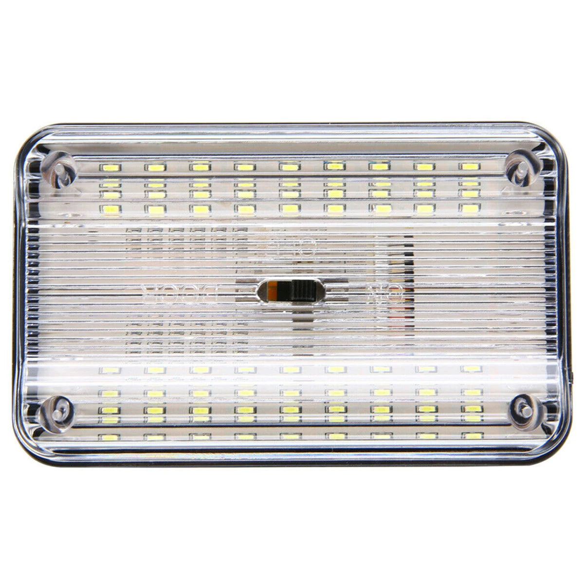 36 LED Car White Rectangular Lights 12V Vehicle Ceiling LED Lighting Lamp Auto Dome Reading Light with On/Off Switch Trunk Lamp Zpaxo 6000K Cold White One pretend