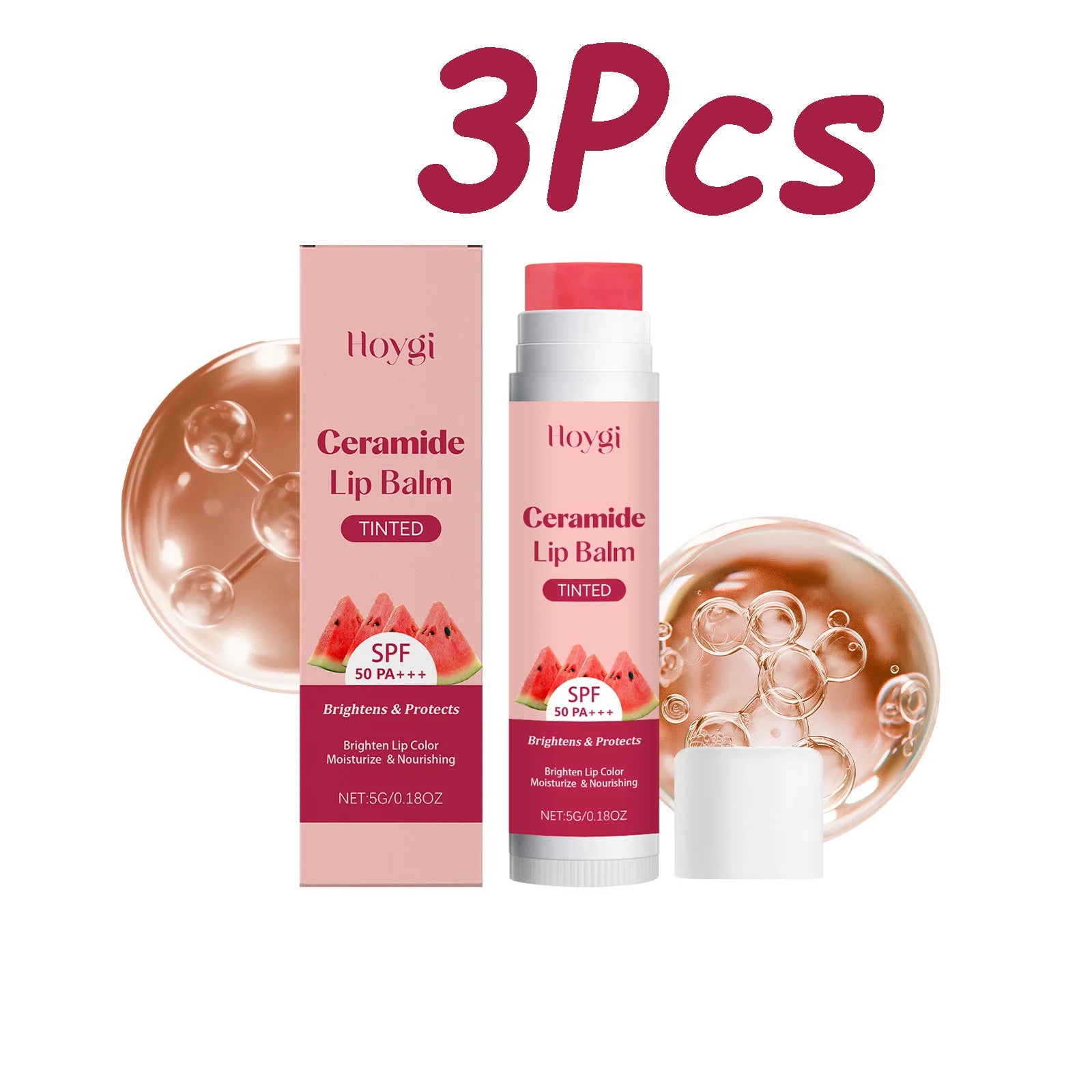 Ceramide Lip Balm Brightening Lips Lighten Lip Melanin Daily Moisturizing & Hydrating Repair Dry Chapped Lips Protection Zpaxo 3 x 5g Boxed