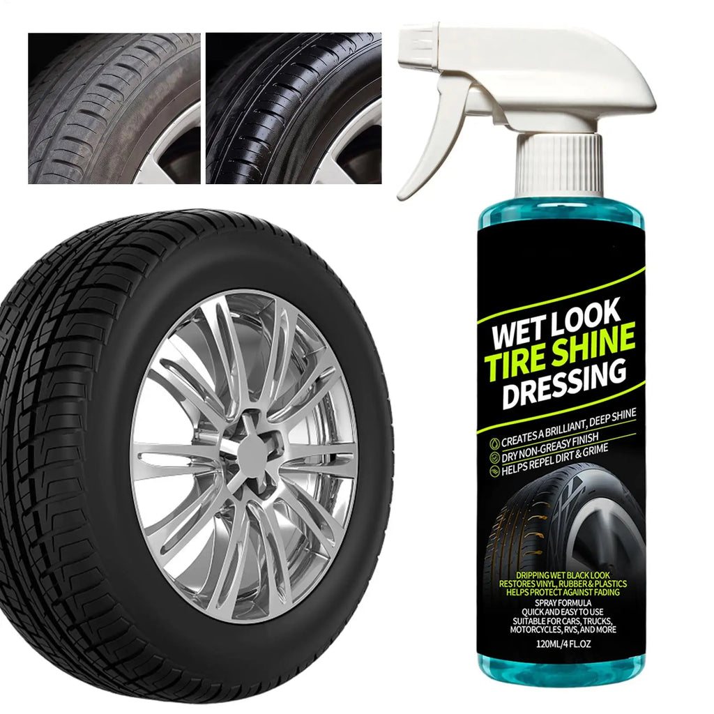 Tire Shine Spray Long Lasting Coating Dressing Rubber Restorer