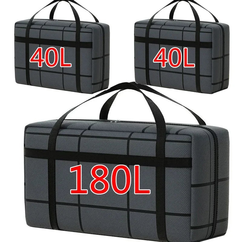 180 90 40L Heavy Duty Large Moving Bags Backpack Strap Strong Handles Zippers Big Totes For Space Saving College Dorm Traveling Zpaxo