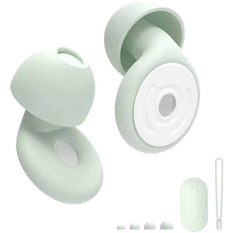 Reusable Silicone Snore Blocker Ear Plug with 10 Ear Tips in XS/S/M/L Anti-Noise Motorcycle Earplugs Noise Cancelling Ear Plugs Zpaxo Green