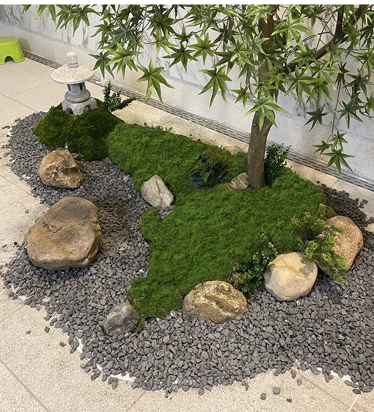 Artificial moss filaments moss lawn people fake moss do not fade DIY scene layout Zpaxo