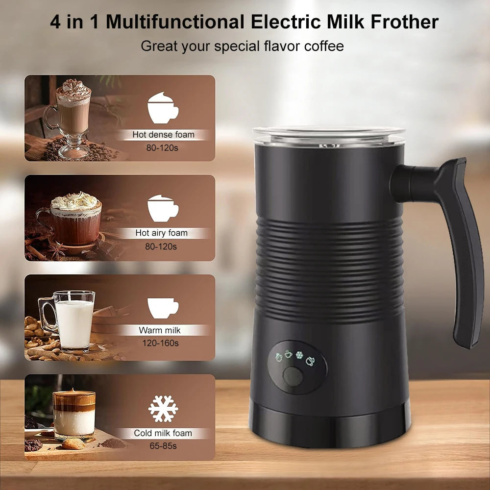 Electric Milk Frother Automatic Rotary Foamer Coffee Cappuccino Latte
