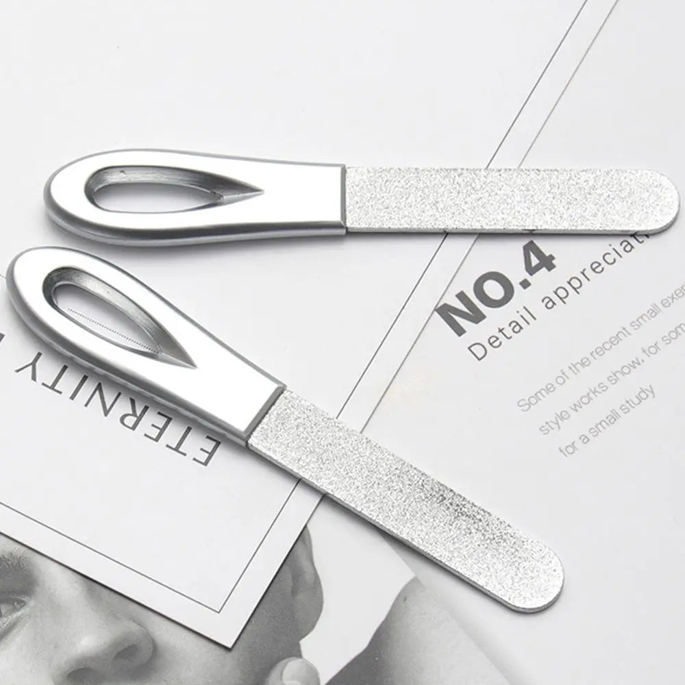 1Pc Stainless Steel Files Nail File Buffer Metal Grinding Sanding Manicure Pedicure Scrub Nail Art Tools Manicure Pedicure Tools Zpaxo