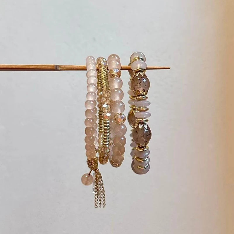 Vintage Bracelets Four-piece Exquisite Fashion Natural Stone Bracelet Zpaxo
