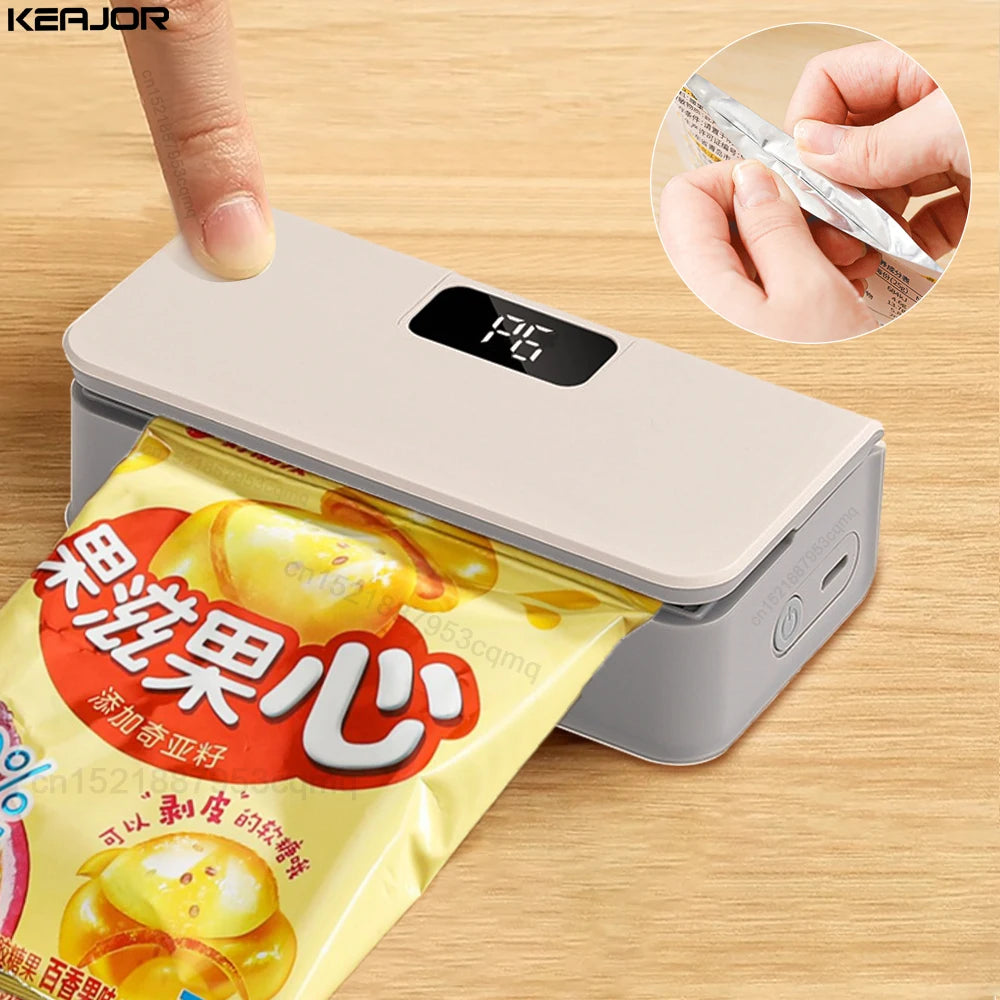 Mini Sealing Machine 2in1 Plastic Bag Sealer USB Rechargeable