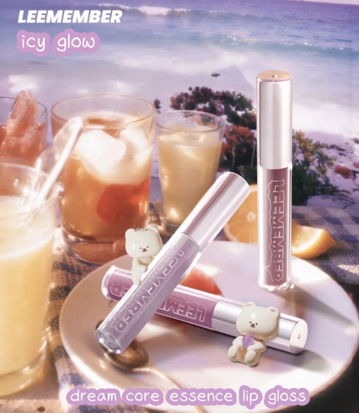 LEEMEMBER Lip Gloss 3g Mirror Moisturizing Hydrating Low saturation Color Lipstick Fine Flash Original Makeup Cosmetics Zpaxo