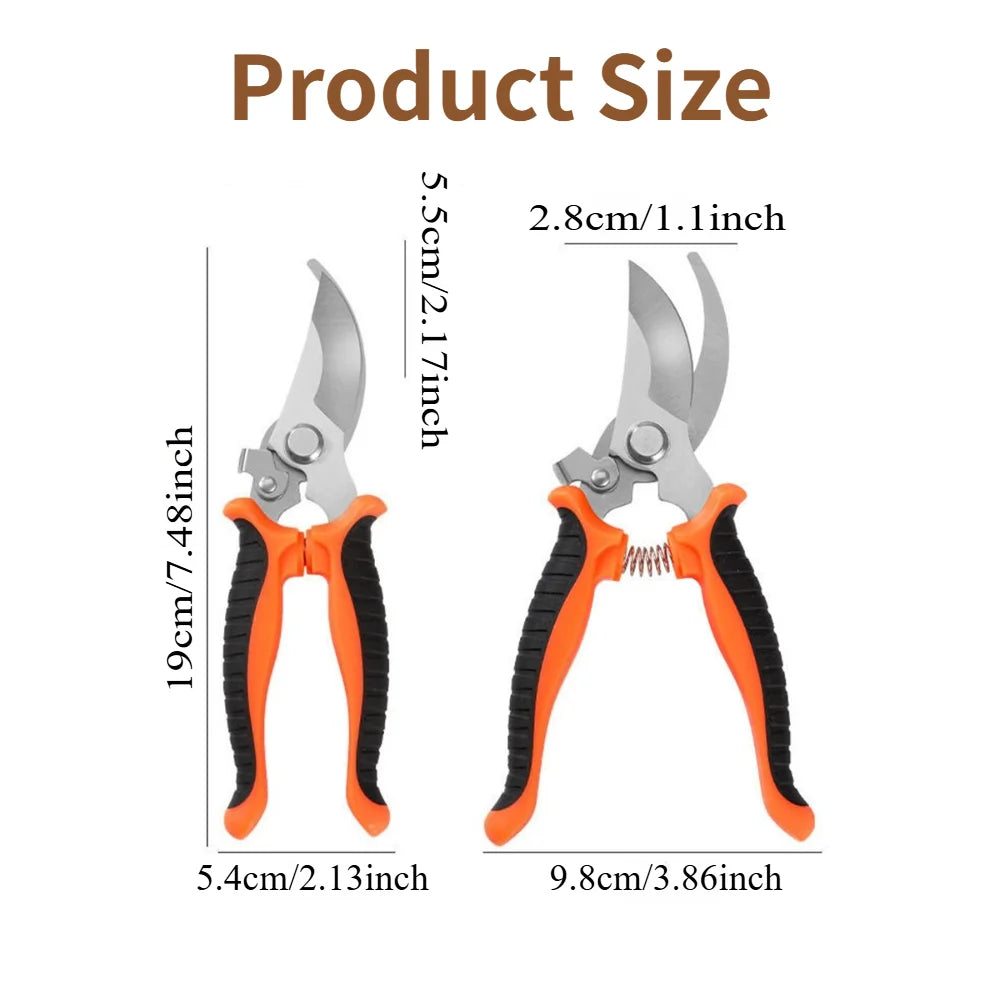 Heavy Duty Stainless Steel Pruning Shears | Garden Trimmer