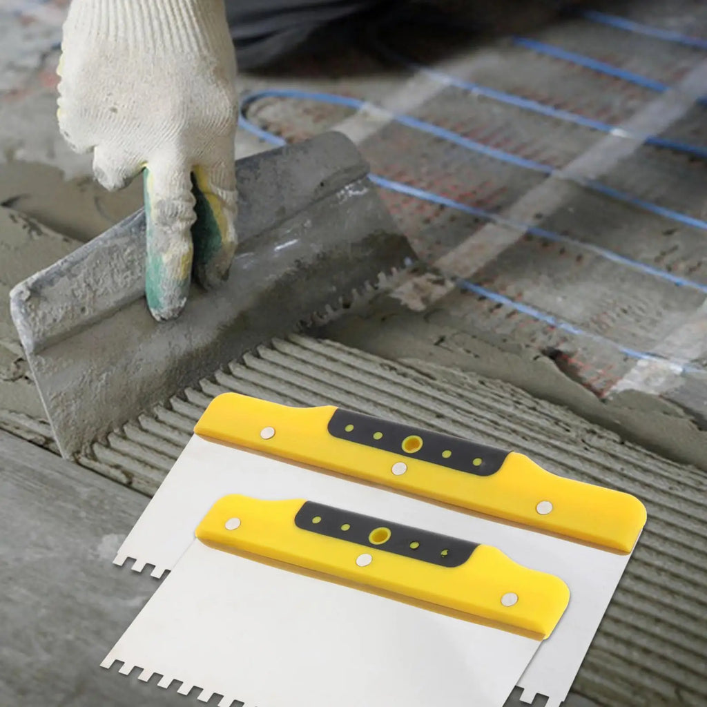 Notched Steel Trowel – Plastering, Drywall & Tile Tool Plastering Trowel Zpaxo