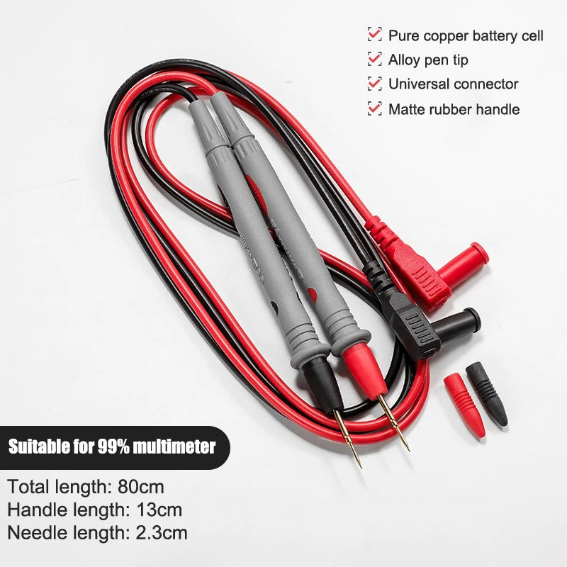 ▶1Set 1000V 20A 10A Digital Multimeter Multi Meter Test Lead Probe Wire Pen Cable Universal Zpaxo 10A-80CM