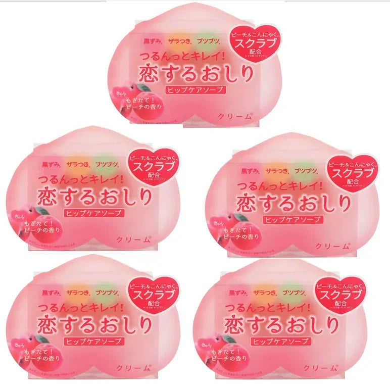 Peach Shaped Soap Intimate Skin Exfoliating Bar Moisturizing Feminine Care Smooth Tender Skin Daily Cleaning Care Products Zpaxo Soap 5pcs