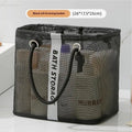 Portable Tote Shower Basket Waterproofbag Handle Large Capacity Zpaxo Black 26x17x25cm