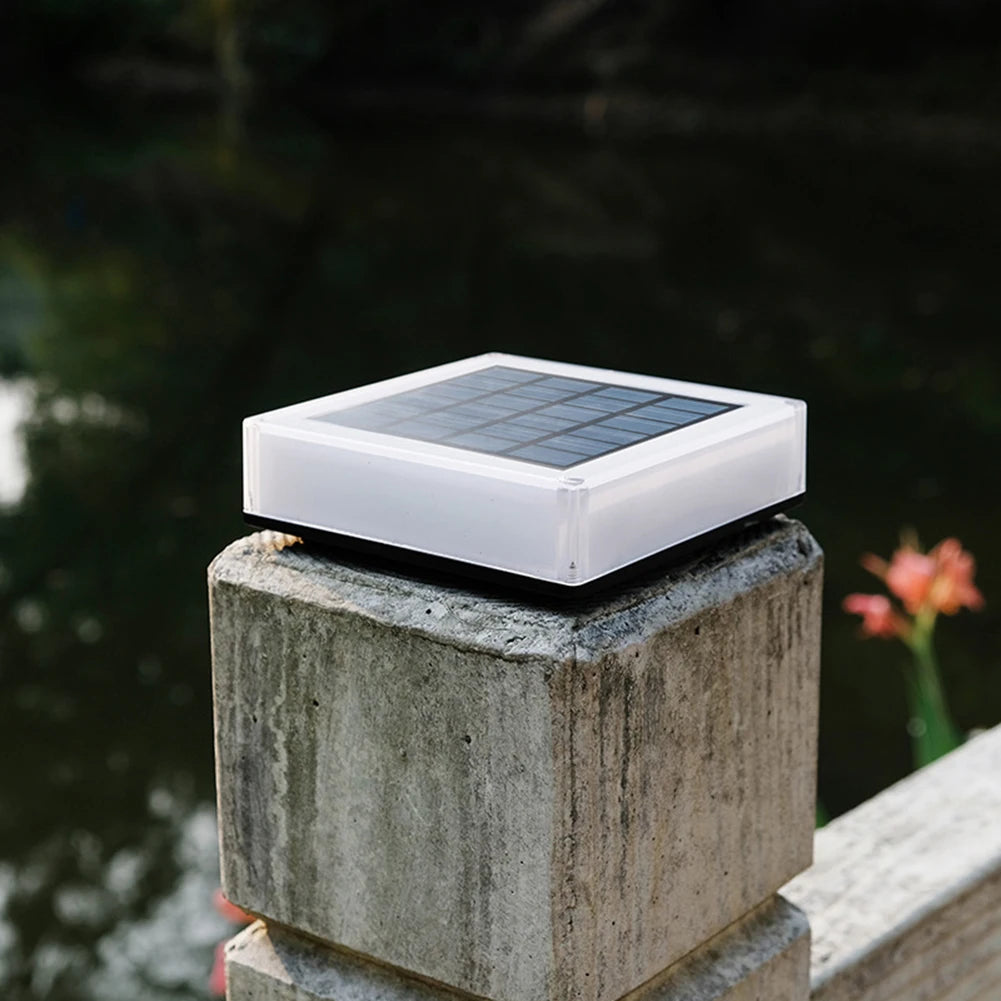 Solar Pillar Light LED Waterproof Terrace Lamp Outdoor Courtyard