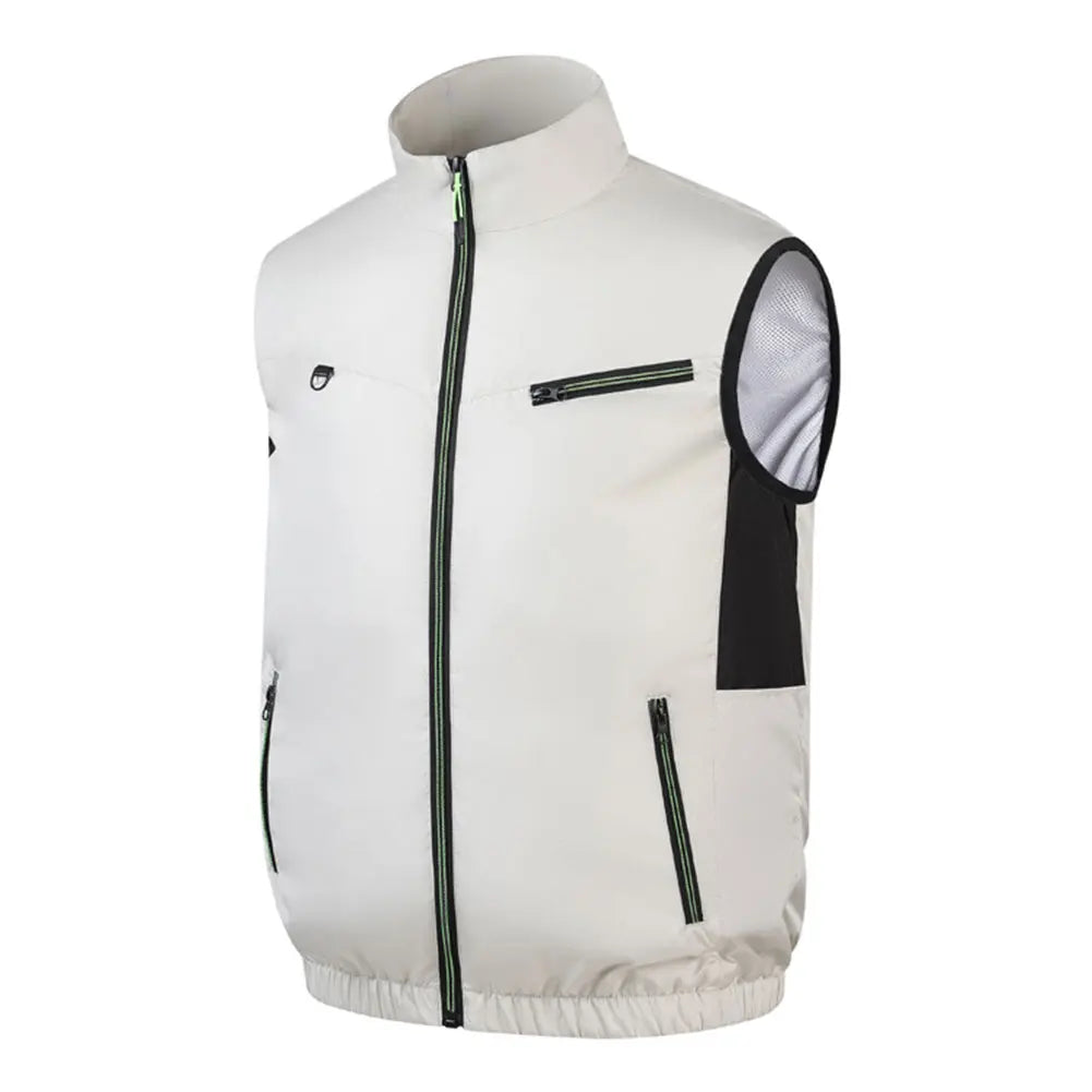 Ice Vest Breathable Fishing Vest Sleeveless Workwear for Summer Outdoor Activities Zpaxo Ivory 4XL
