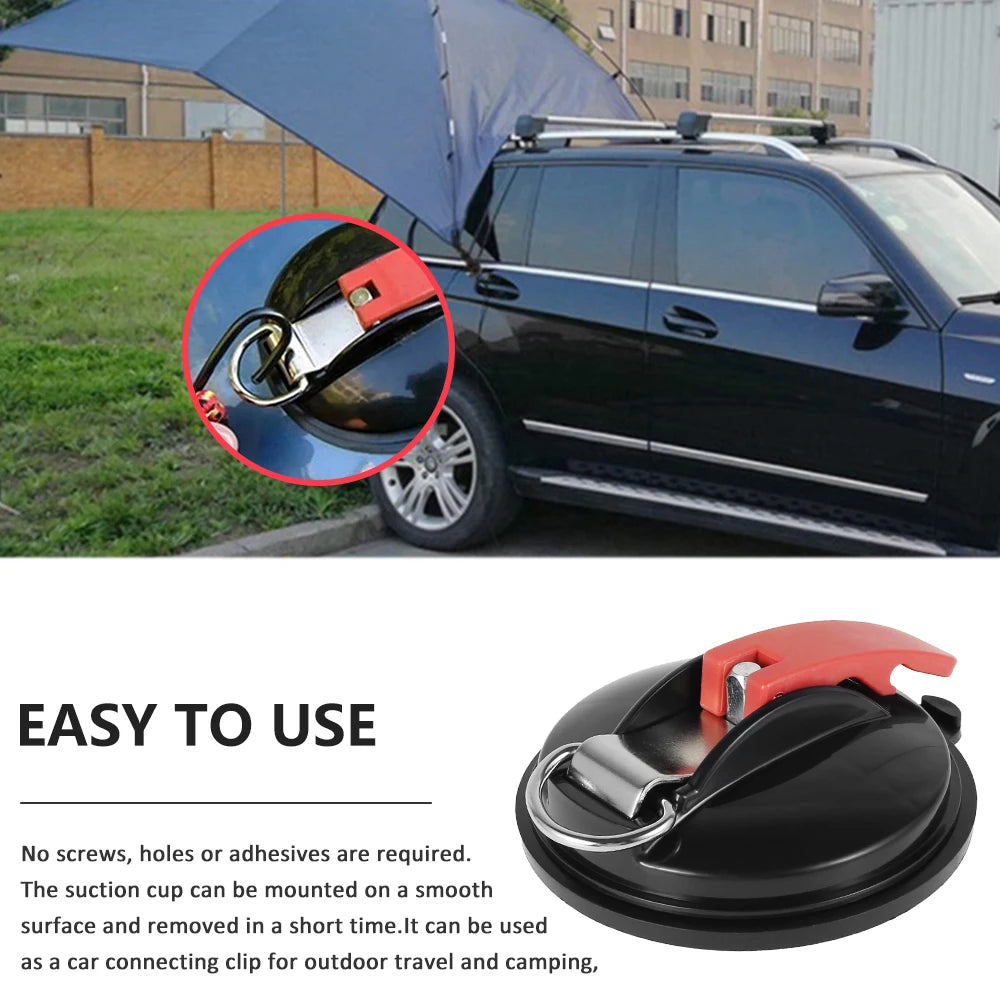 4PCS Multifunctional Heavy Duty Suction Cup Device Tie Tensioner Down Luggage Tarps Tents Camping Car Van with Securing Hook Zpaxo