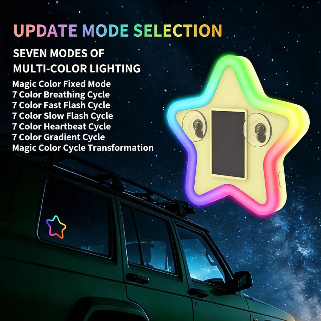 Solar Car Light Wireless Five-pointed Star Powered Sensor Control
