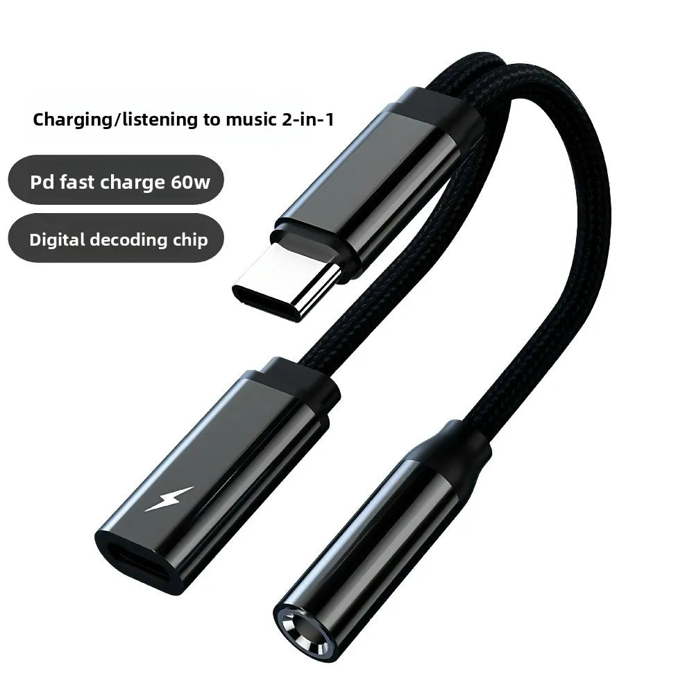 PD 60W USB C Adapter Universal Dual 1 Splitter High-speed Zpaxo