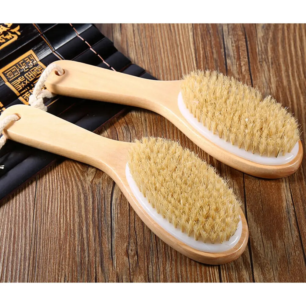 Full Body Natural Bristle Dry Skin Exfoliation Brush Detox Fight