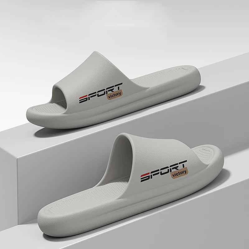 Soft Home Slippers Men Summer Couple Indoor Anti-slip Bathroom
