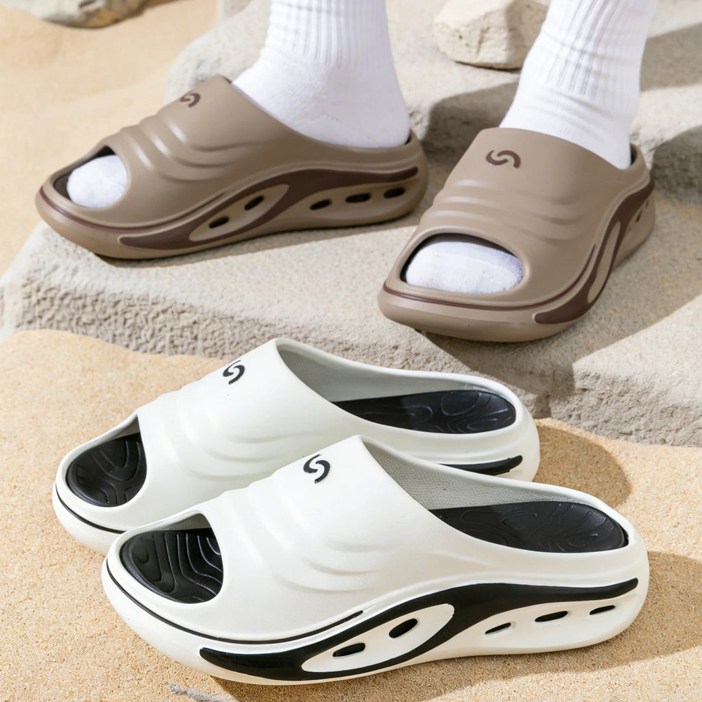 Men's Outdoor Slides Summer Thick Sole Sandals Non-slip Durable Beach